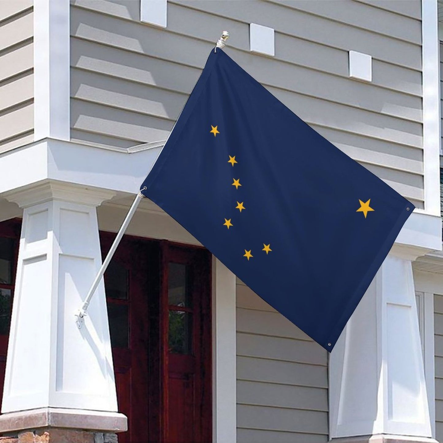 Alaska Flag Inspired Wall Mount Flag with Four Grommets (35x59 in)