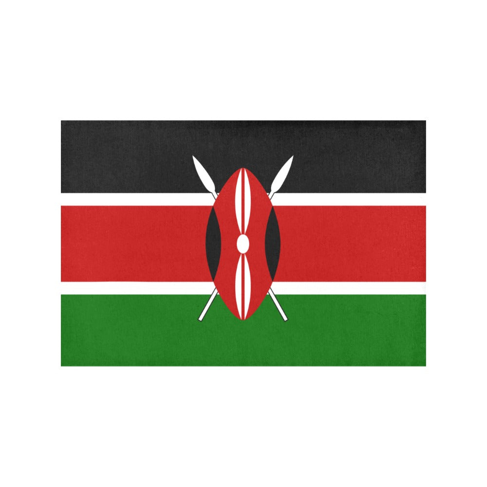Kenya Flag Placemats 12" x 18" (Set of 6)