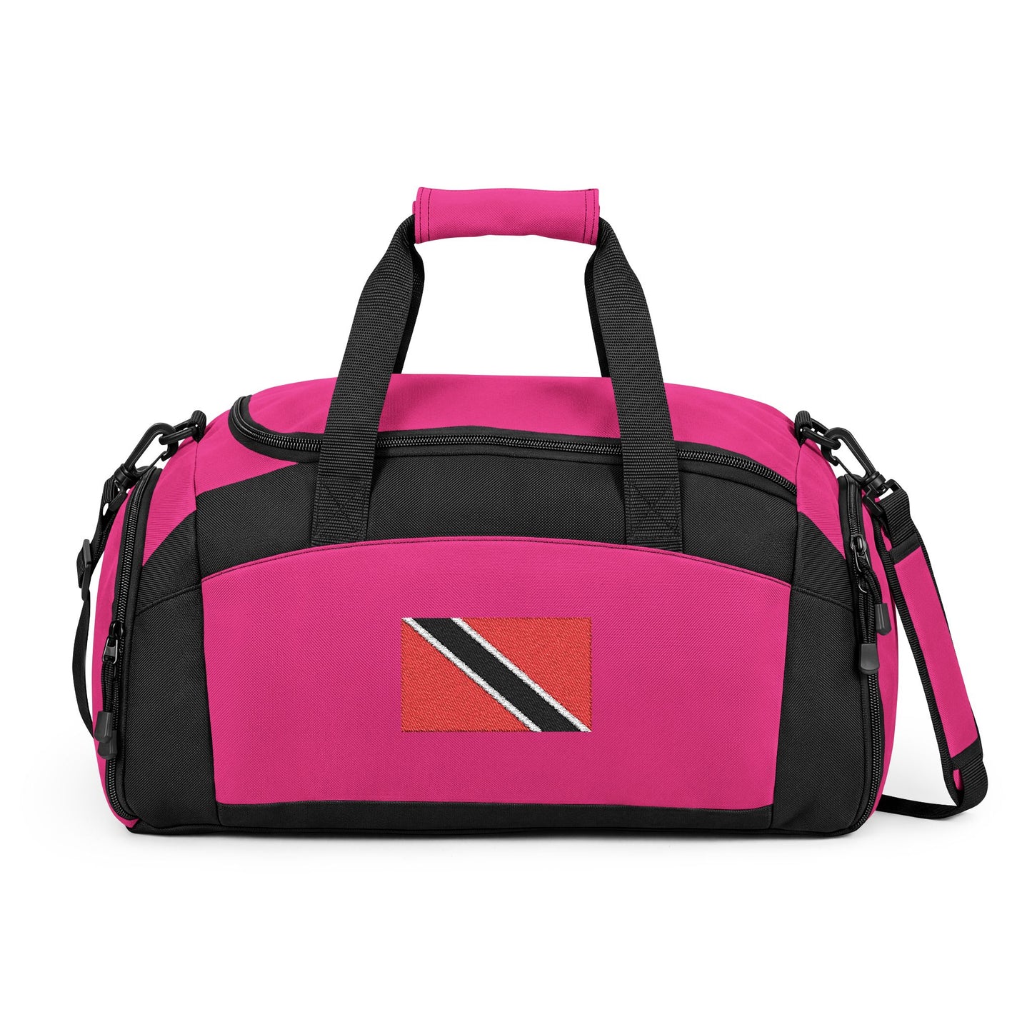 Trinidad and Tobago Flag Gym Bag — Black Duffle with Embroidered Trinidad and Tobago Flag