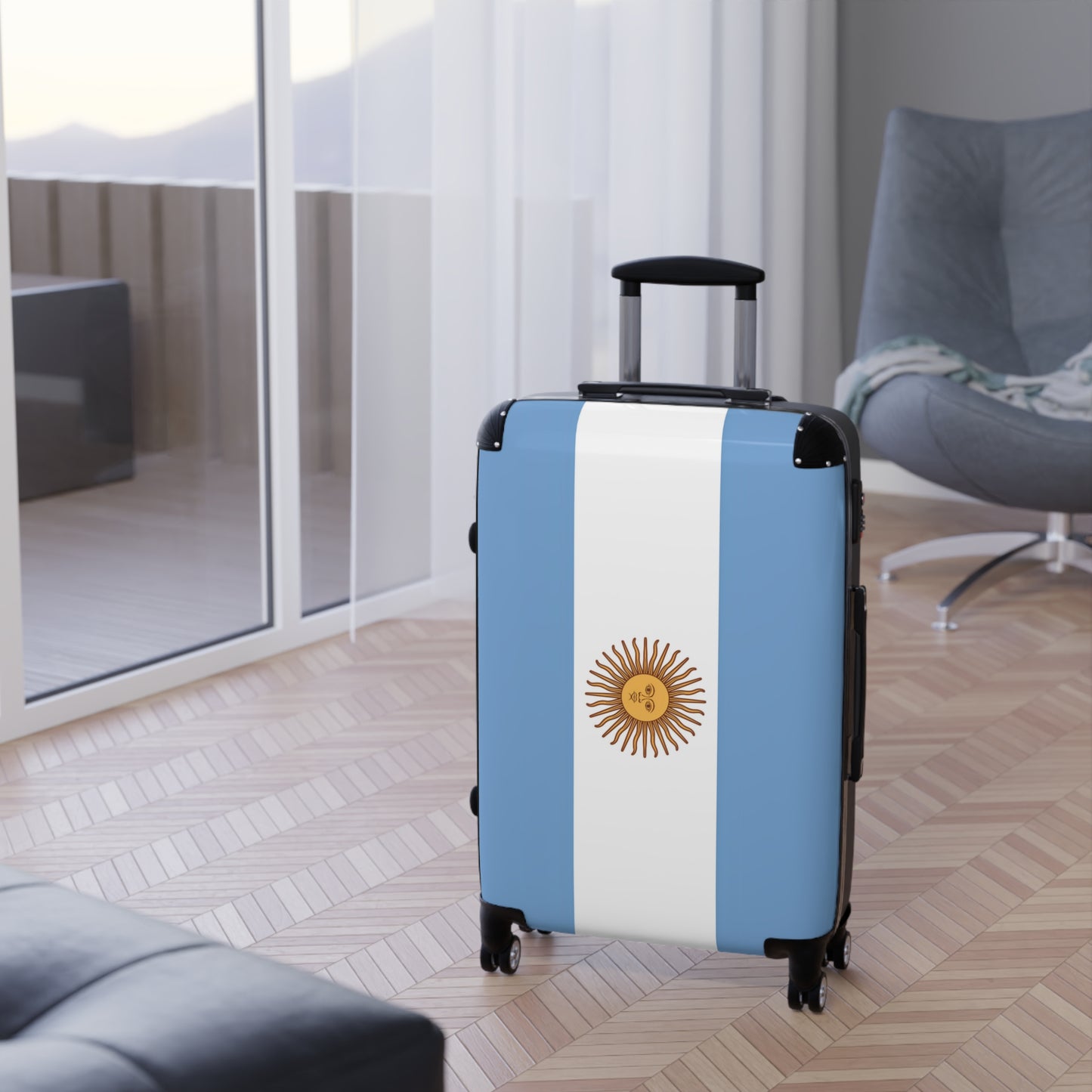 Argentina Flag Inspired Suitcase