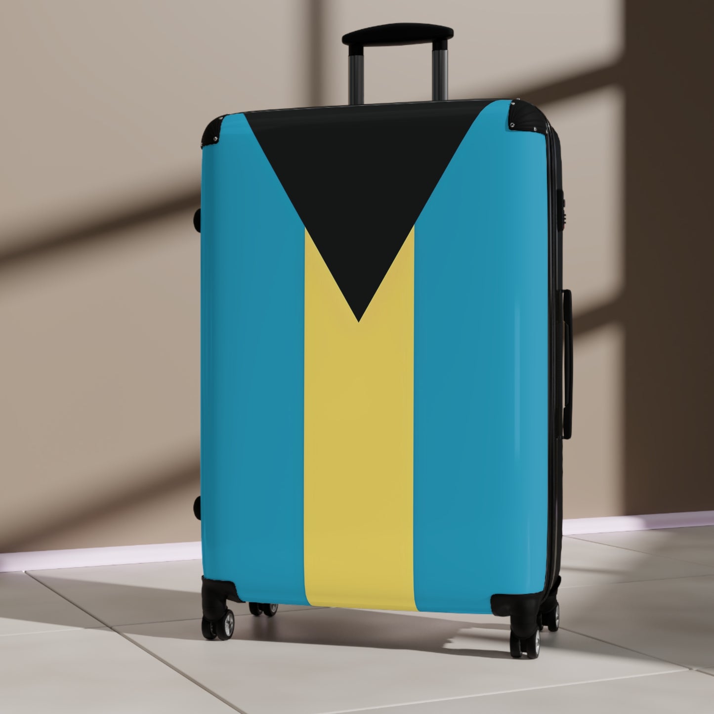 Bahamas Flag Inspired Suitcase