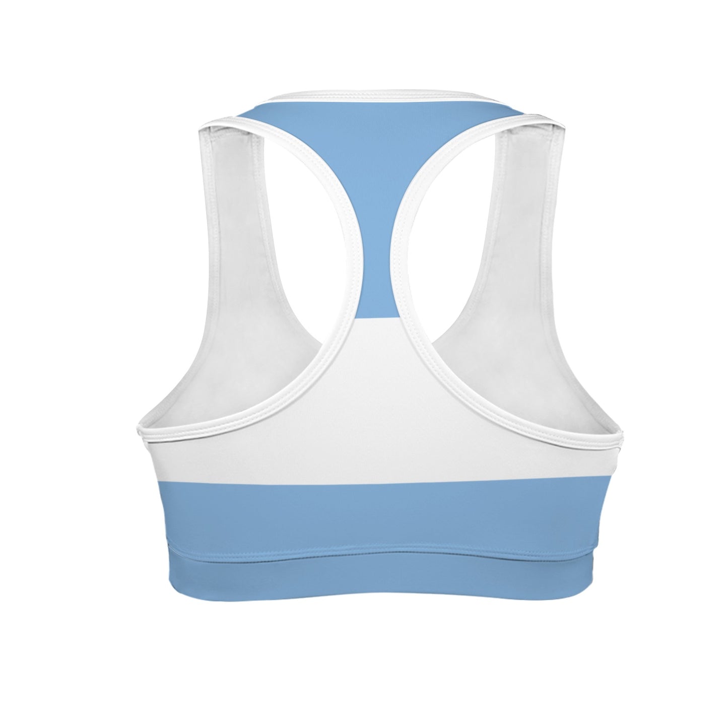 Argentina Flag Inspired Racerback Sports Bra