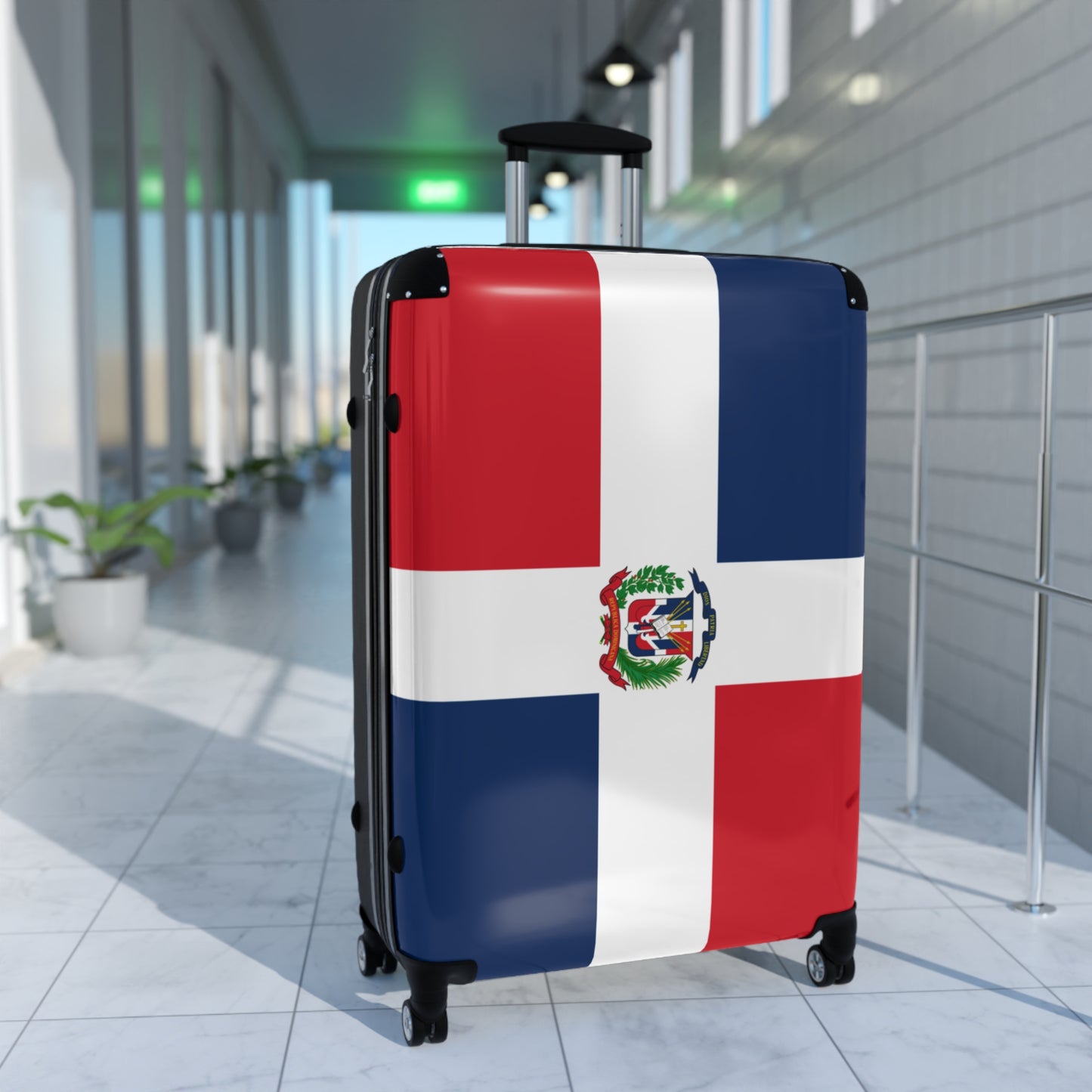 Domican Republic Flag Inspired Suitcase