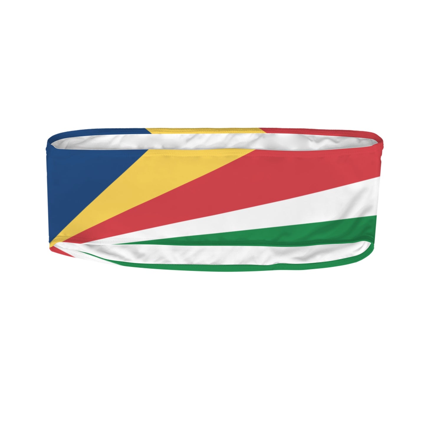 Seychelles Flag Inspired Bandeau Tube Bikini Top
