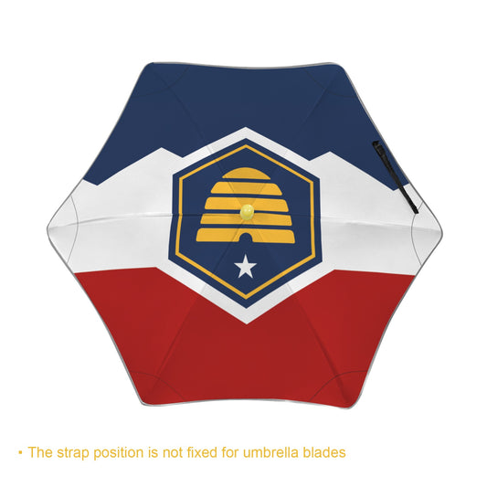Utah Flag Inspired Kids Safe Round Corner Umbrella