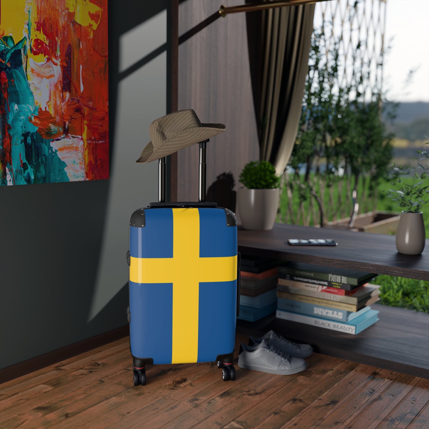 Sweden Flag Inspired Suitcase