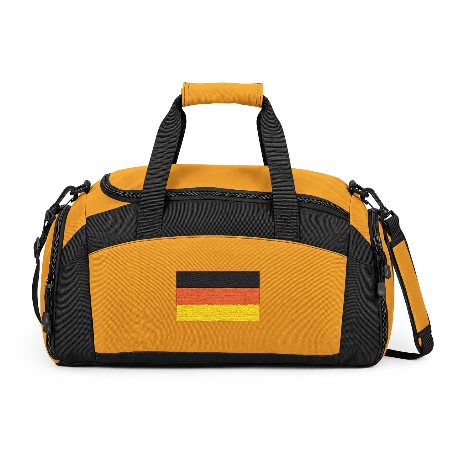 Germany Flag Gym Bag — Black Duffle with Embroidered Germany Flag
