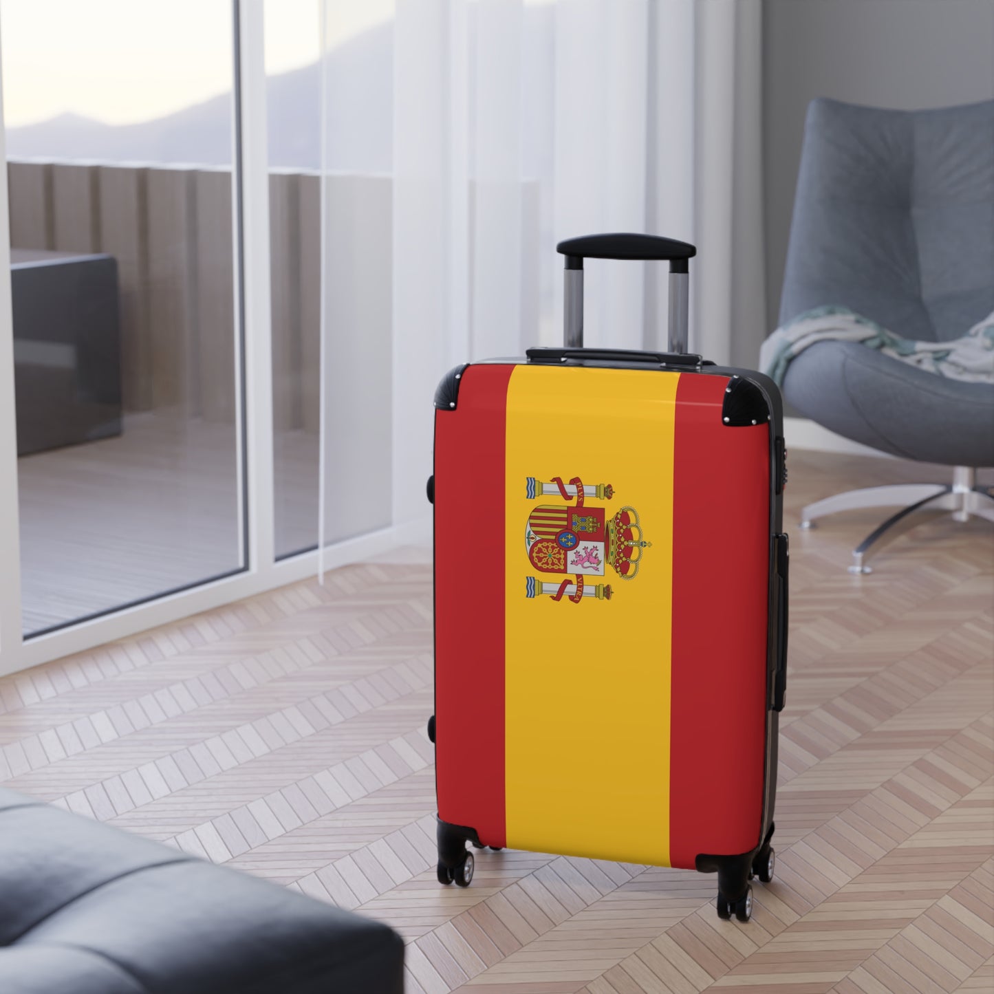 Spain Flag Inspired Suitcase