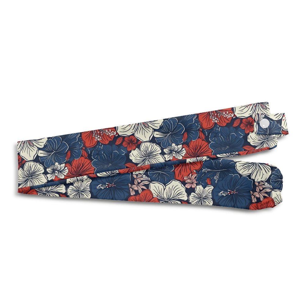 USA/American Flag Inspired Hawaiian Floral Pattern Stethoscope Protective Cover