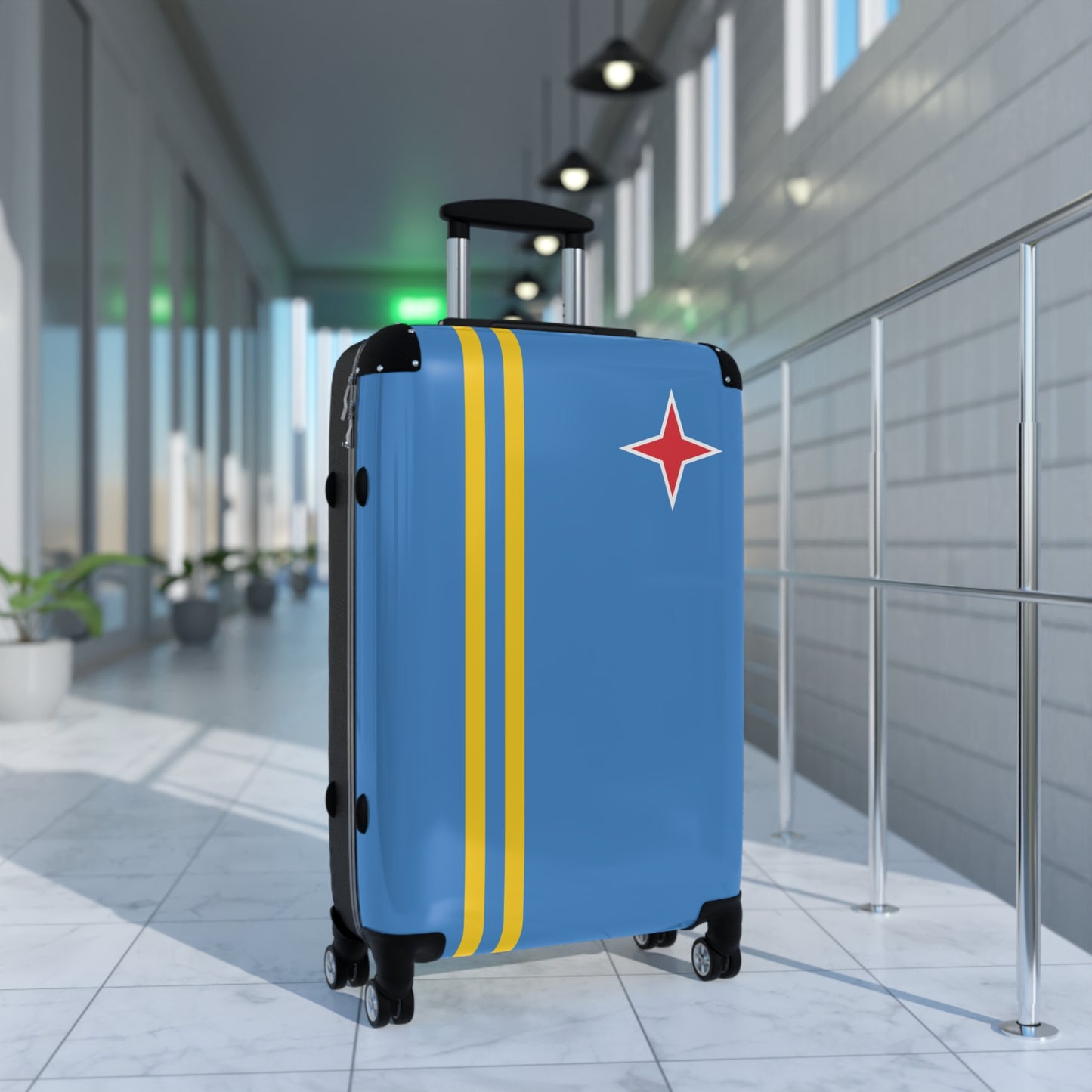 Aruba Flag Inspired Suitcase