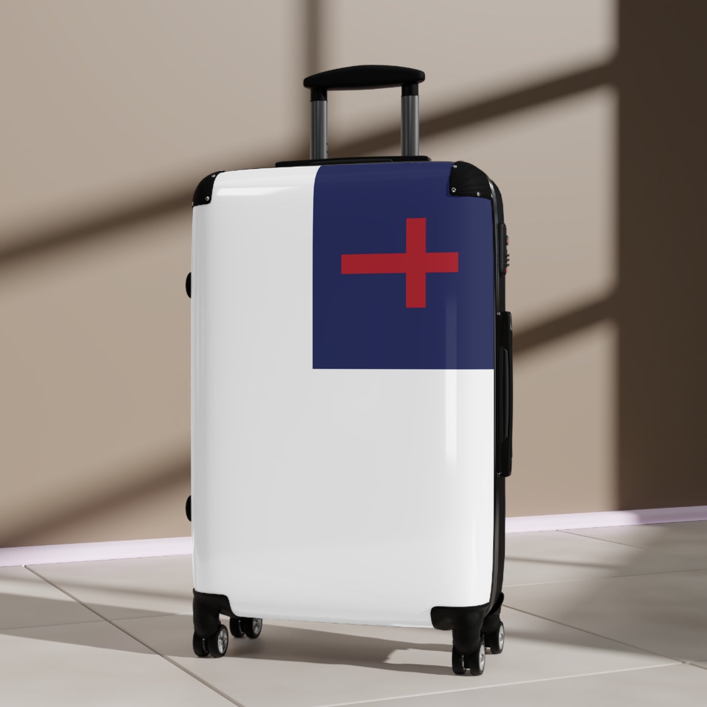 Christian Flag Inspired Suitcase