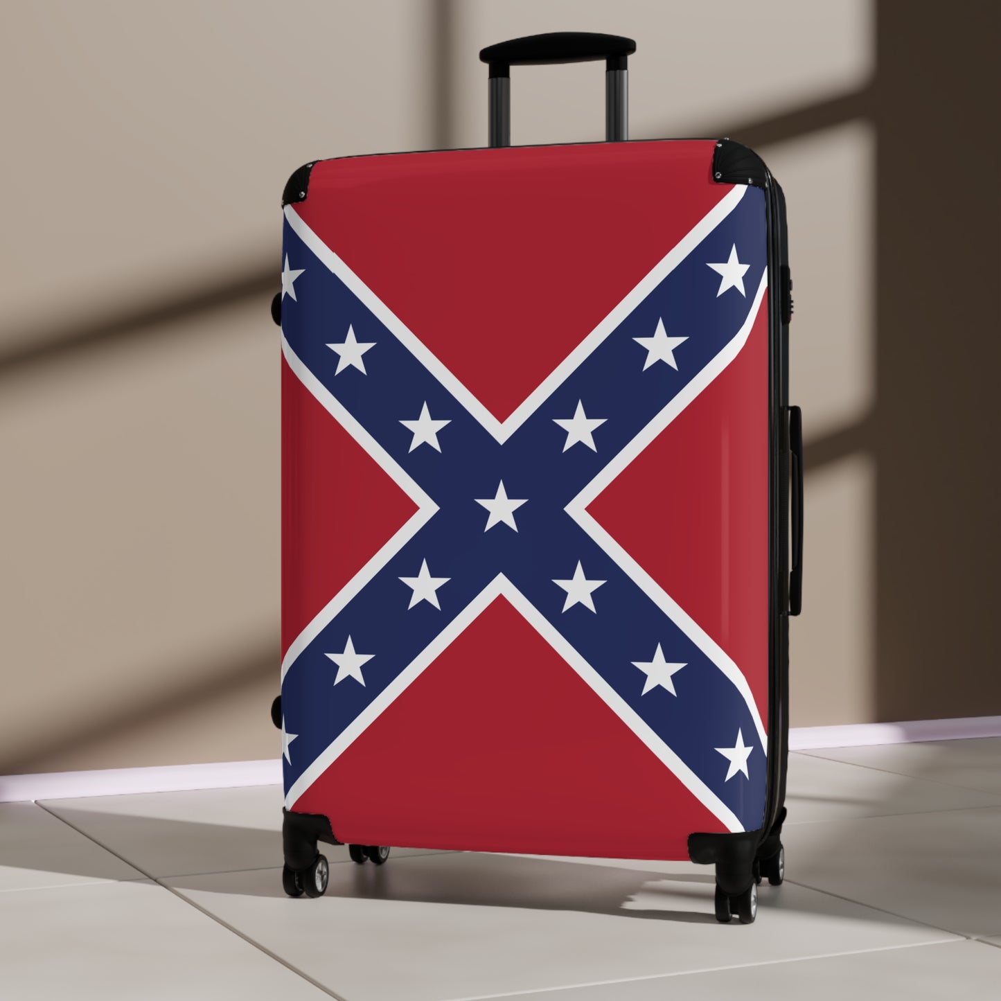 Confederate Battle Flag Inspired Suitcase