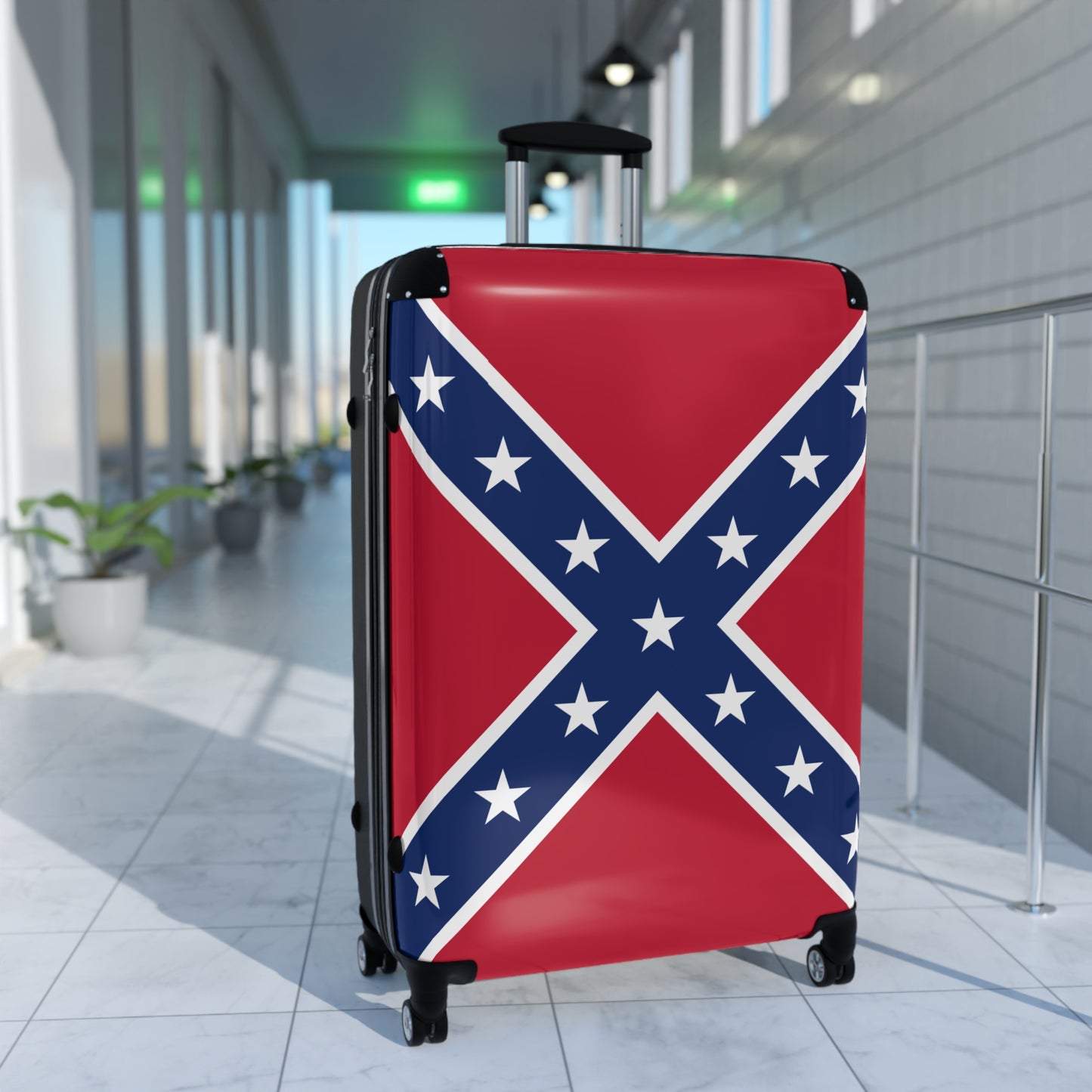 Confederate Battle Flag Inspired Suitcase