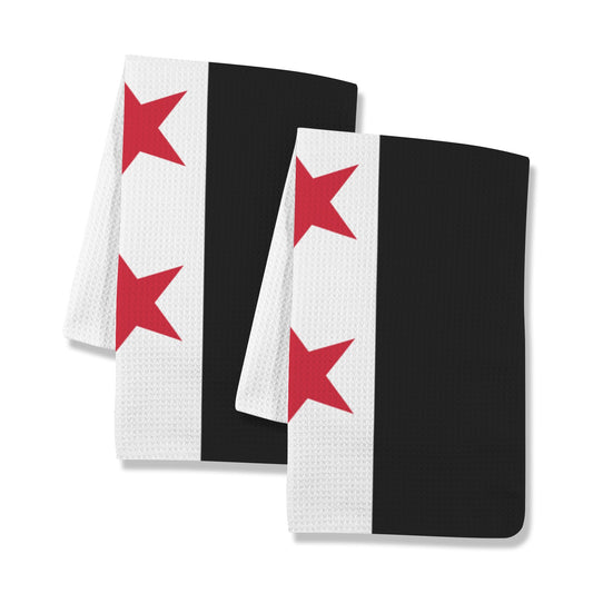 Syria Flag Inspired Kitchen Towel 40X60cm (Pack of 2) | Printed In the USA