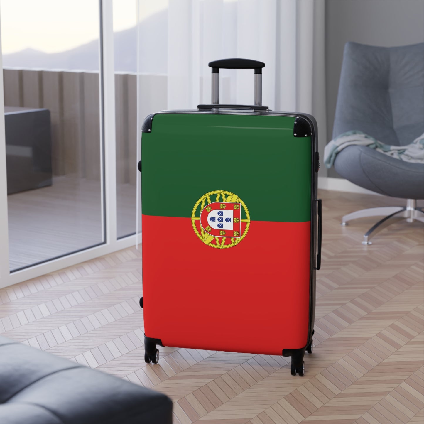 Portugal Flag Inspired Suitcase