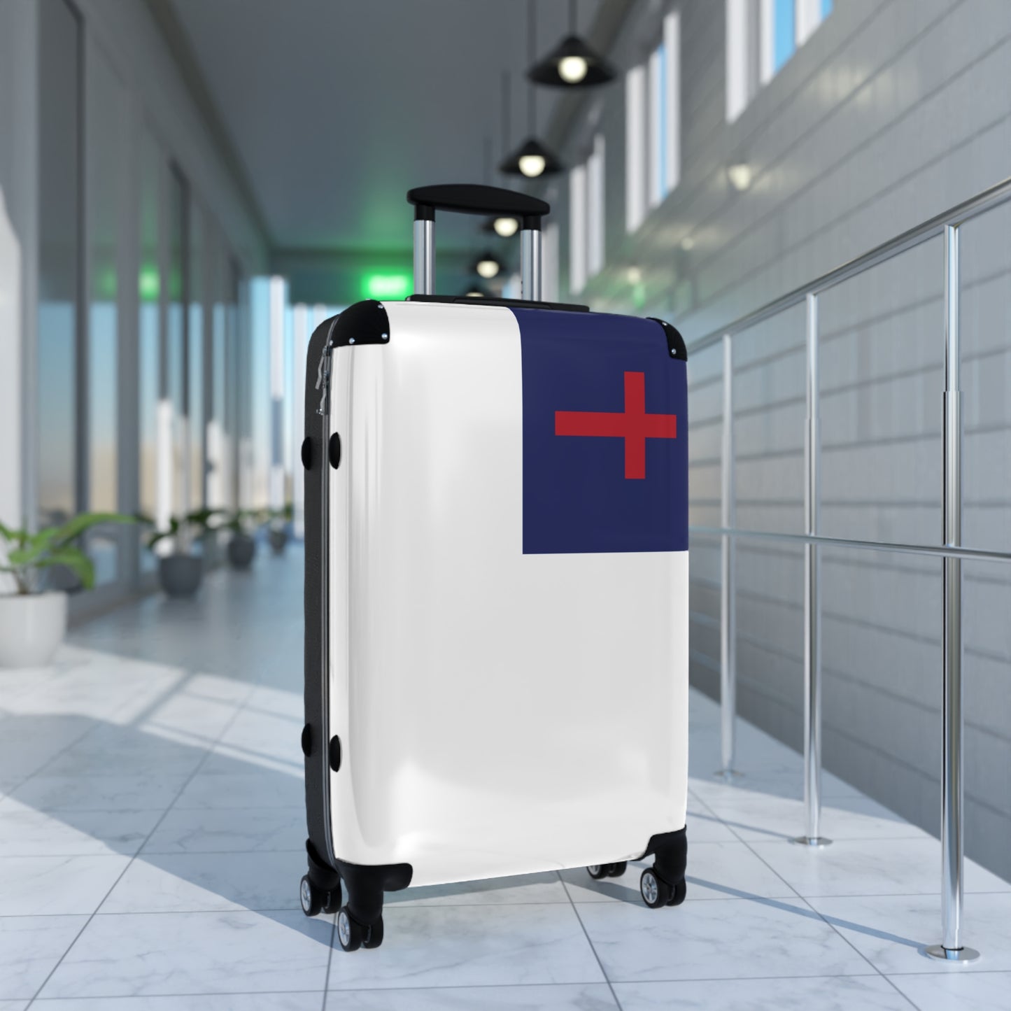 Christian Flag Inspired Suitcase