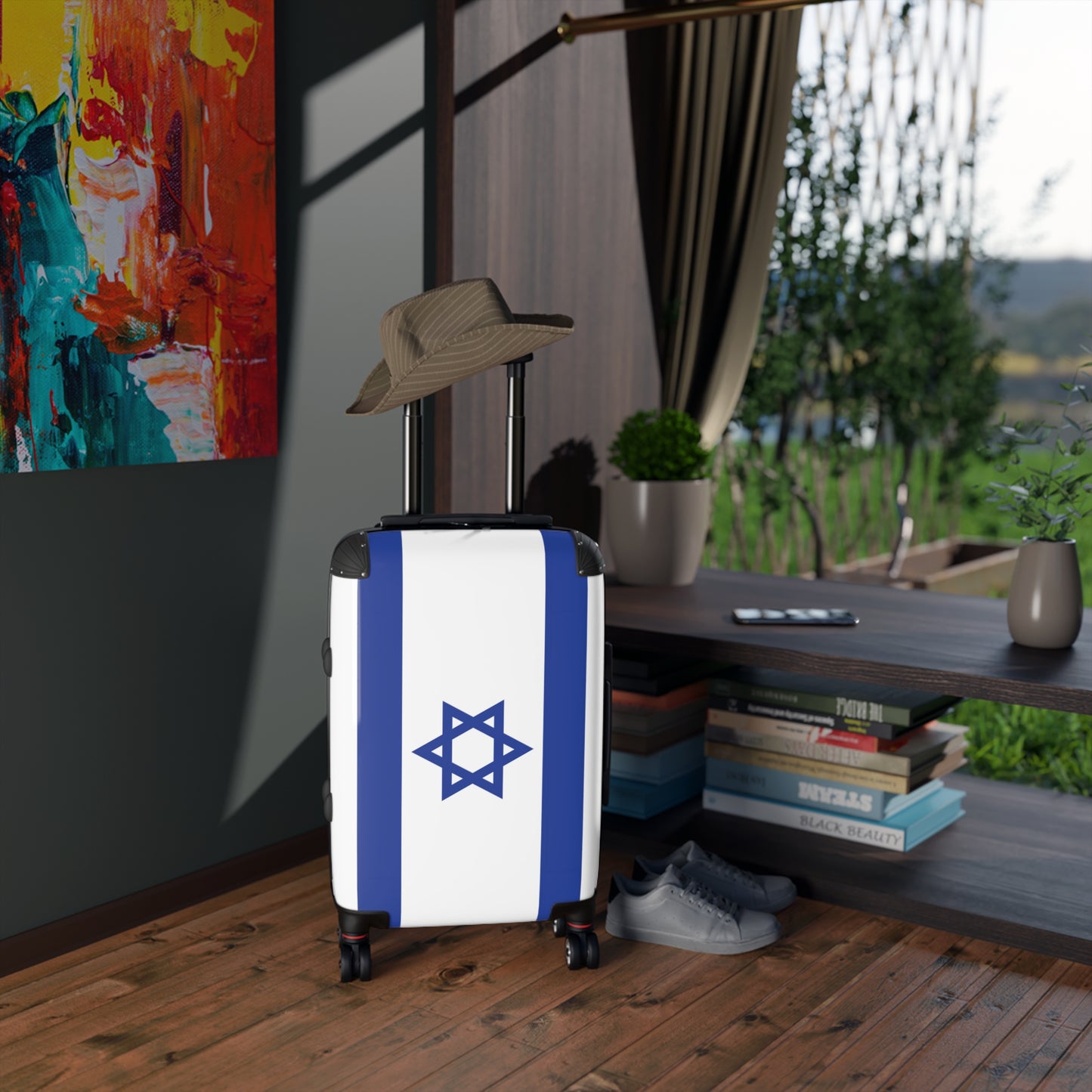 Israel Flag Inspired Suitcase