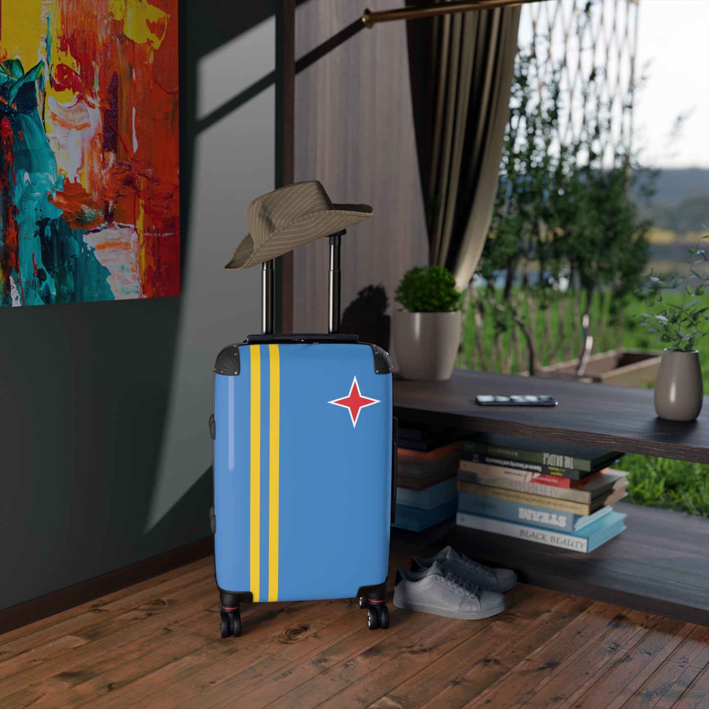 Aruba Flag Inspired Suitcase