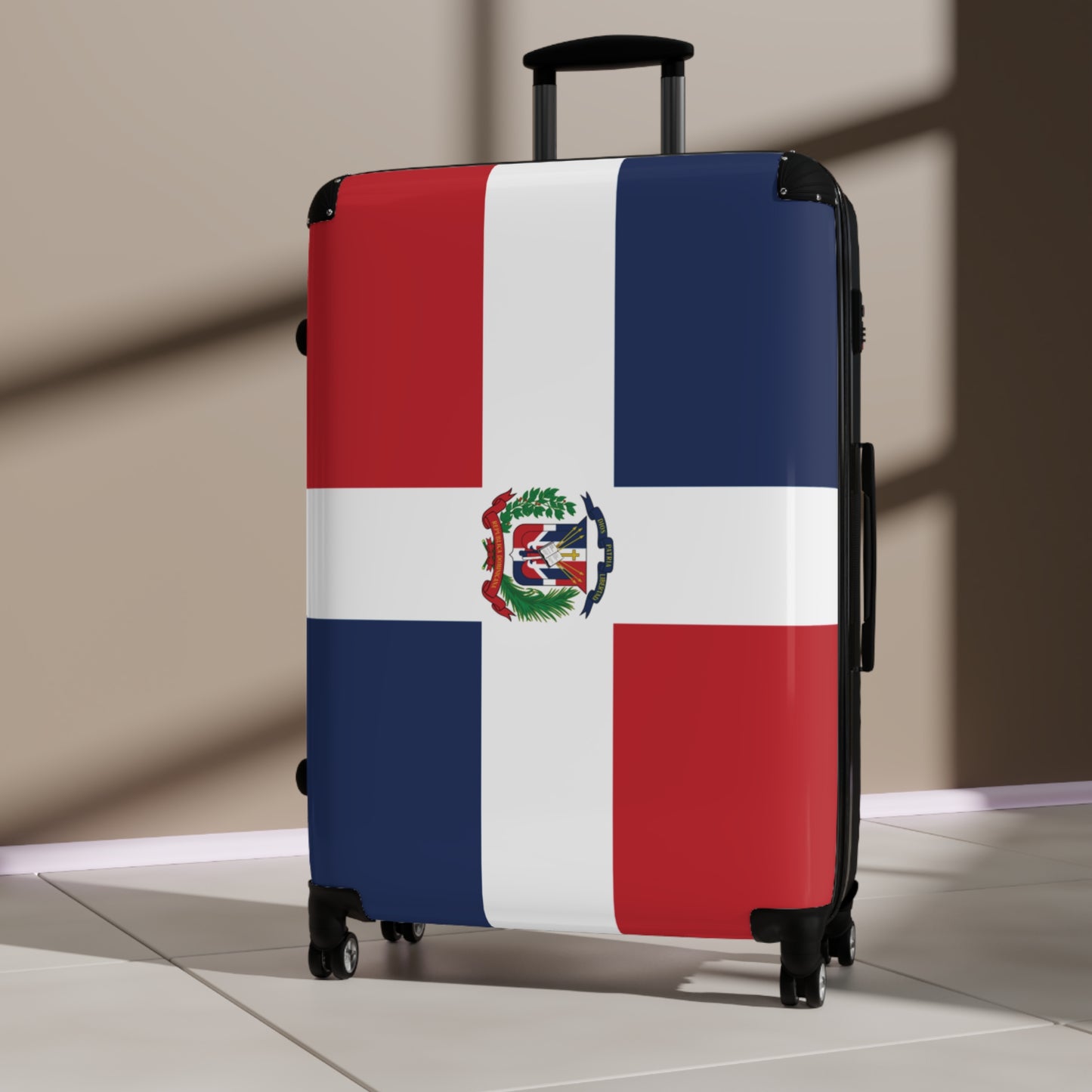 Dominican Republic Flag Inspired Suitcase