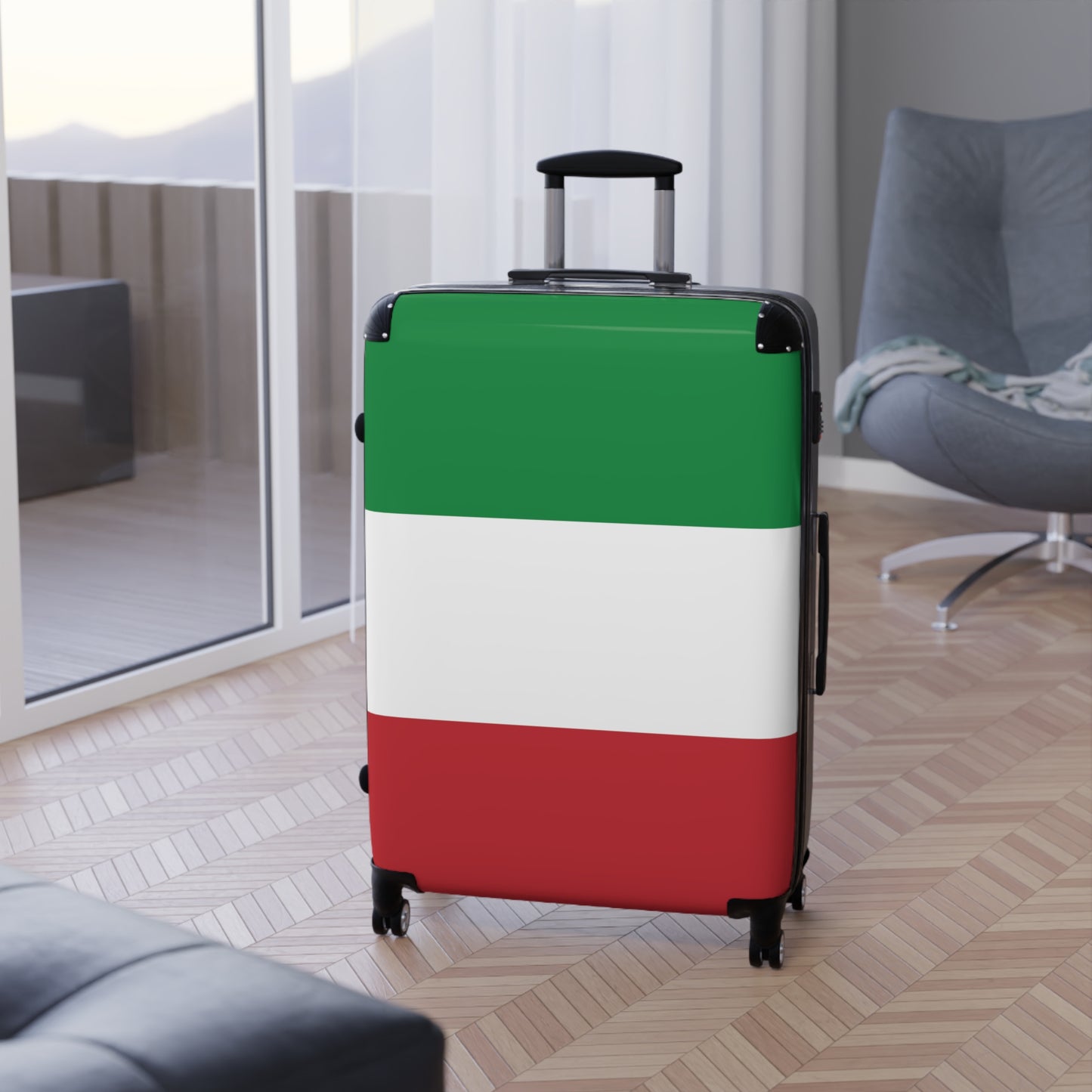 Italy Flag Inspired Suitcase
