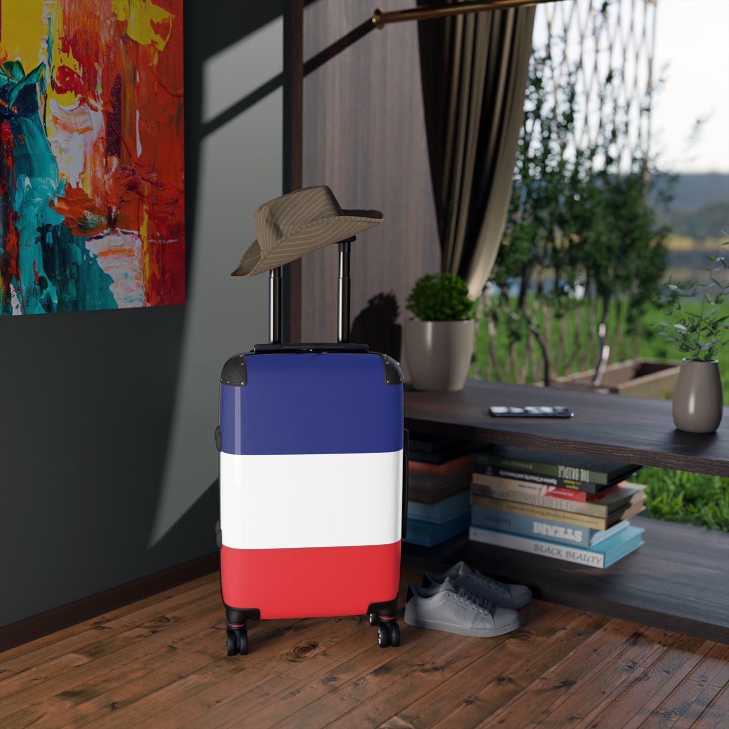 France Flag Inspired Suitcase