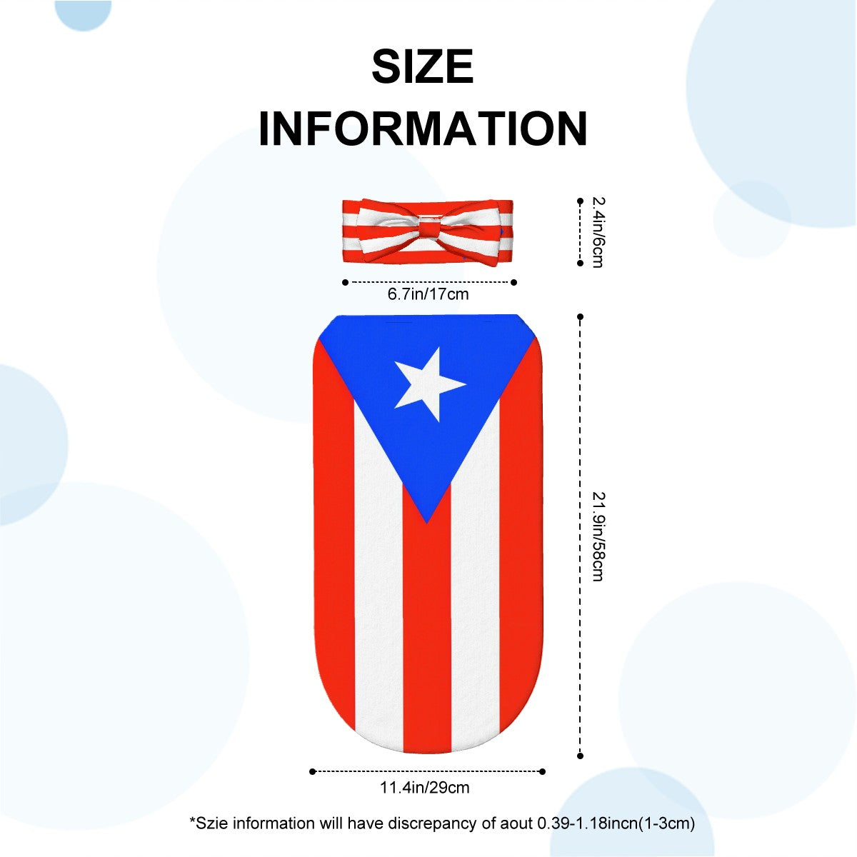Puerto Rico Flag Inspired Baby Swaddle Sack with Baby Headband