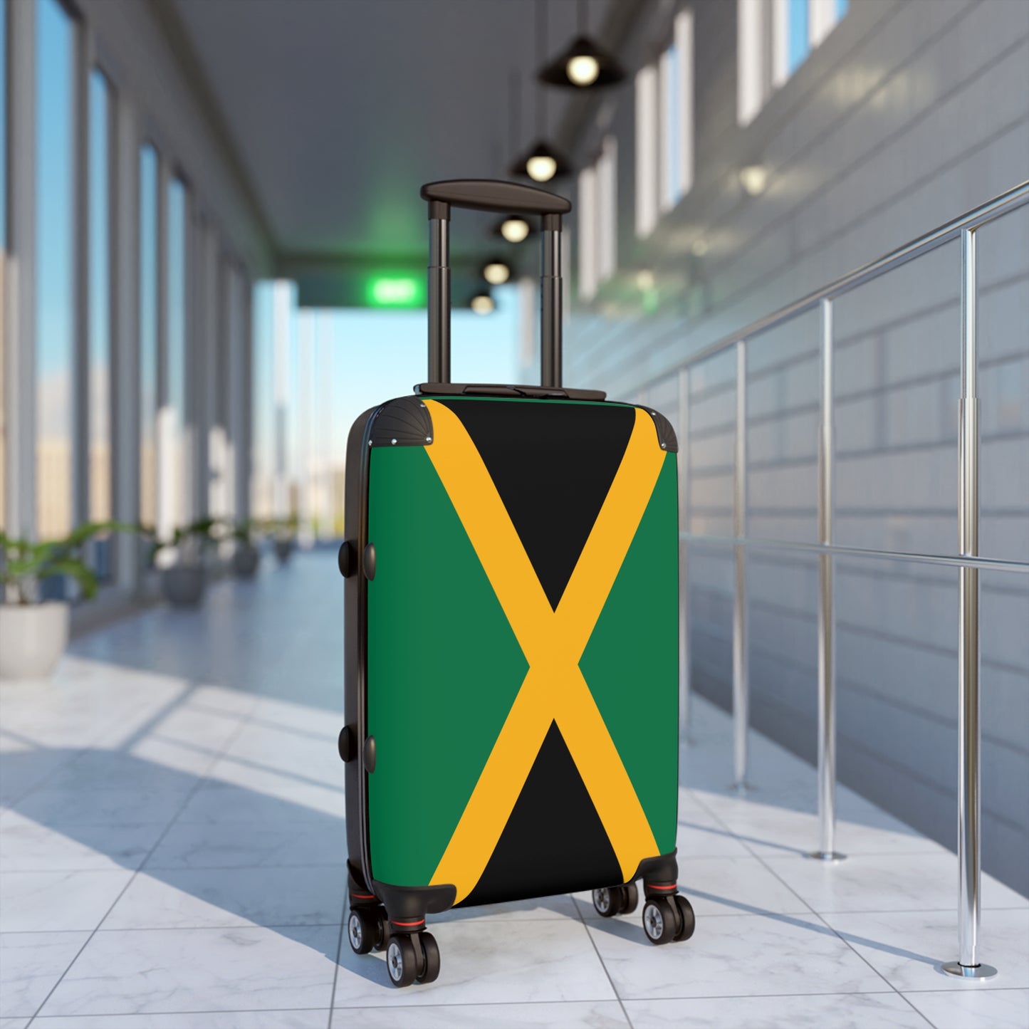 Jamaica Flag Inspired Suitcase