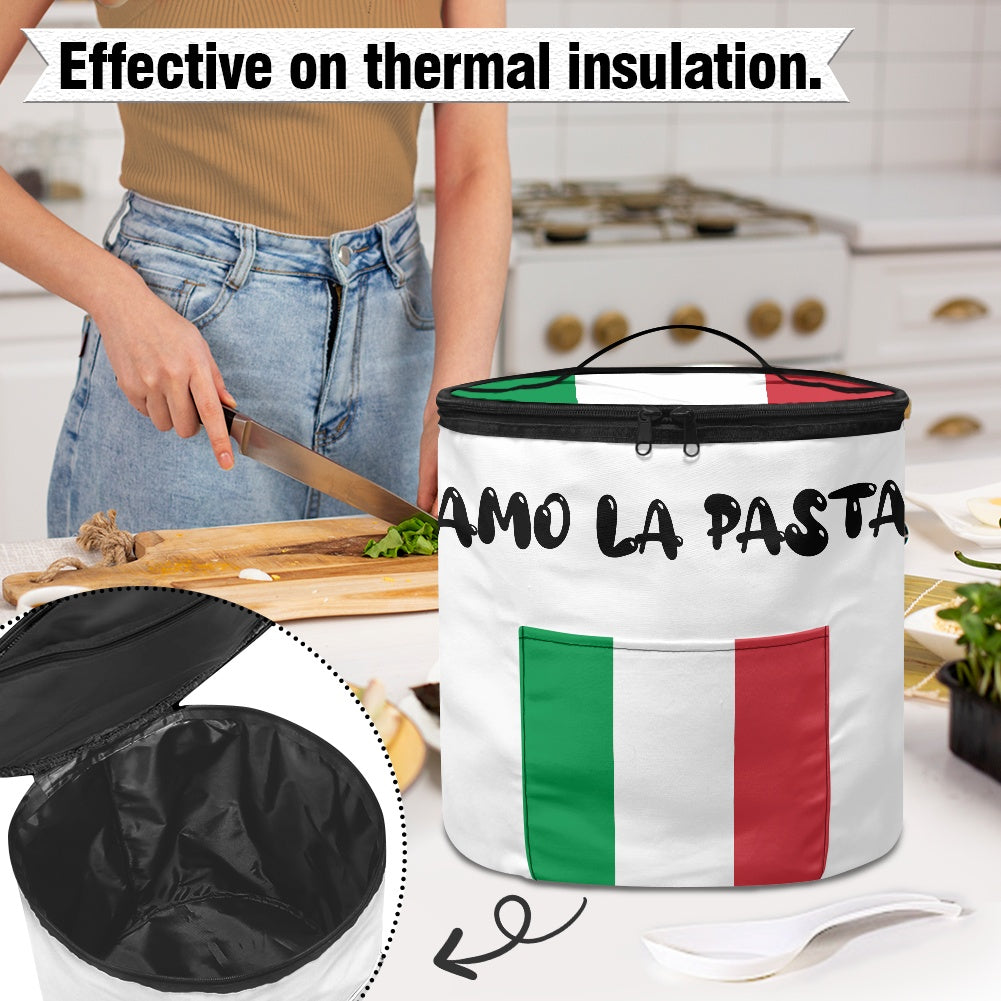 Italy Flag Inspired "AMO LA PASTA"  Electric Pressure Cooker Insulation Bag