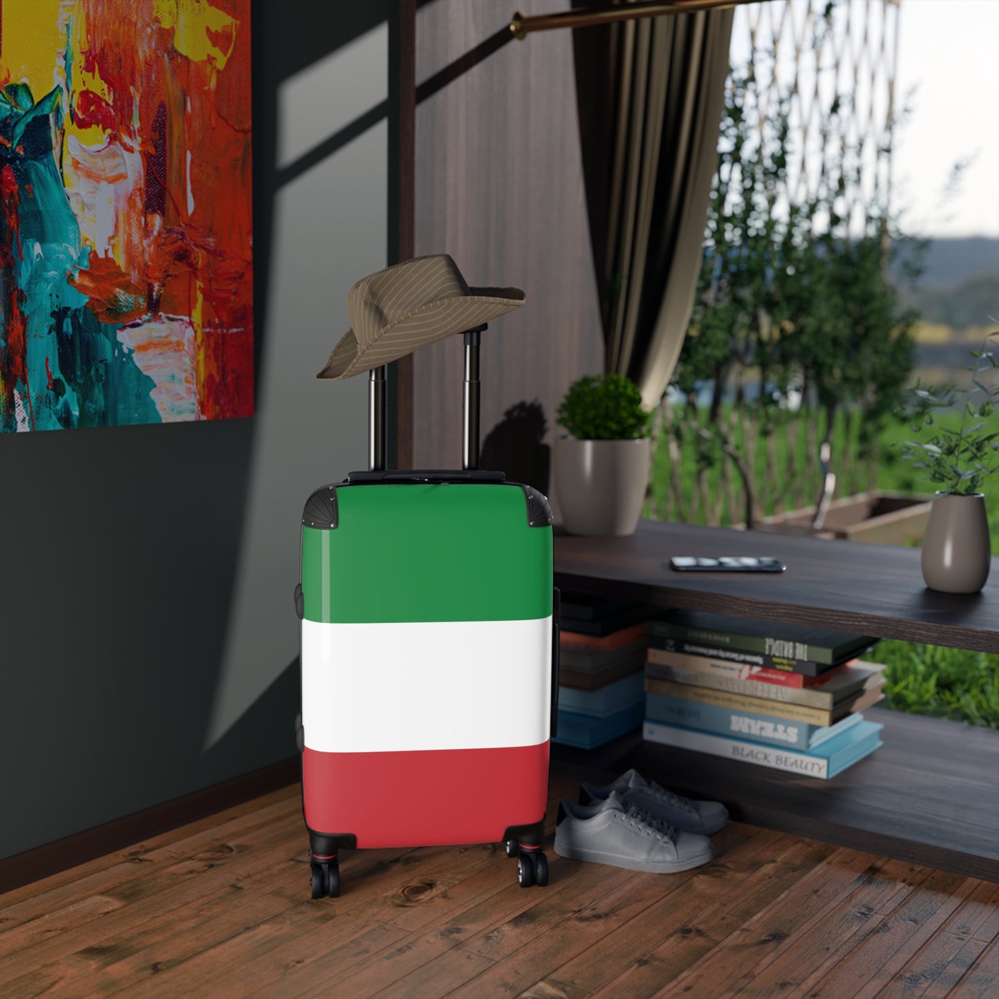 Italy Flag Inspired Suitcase