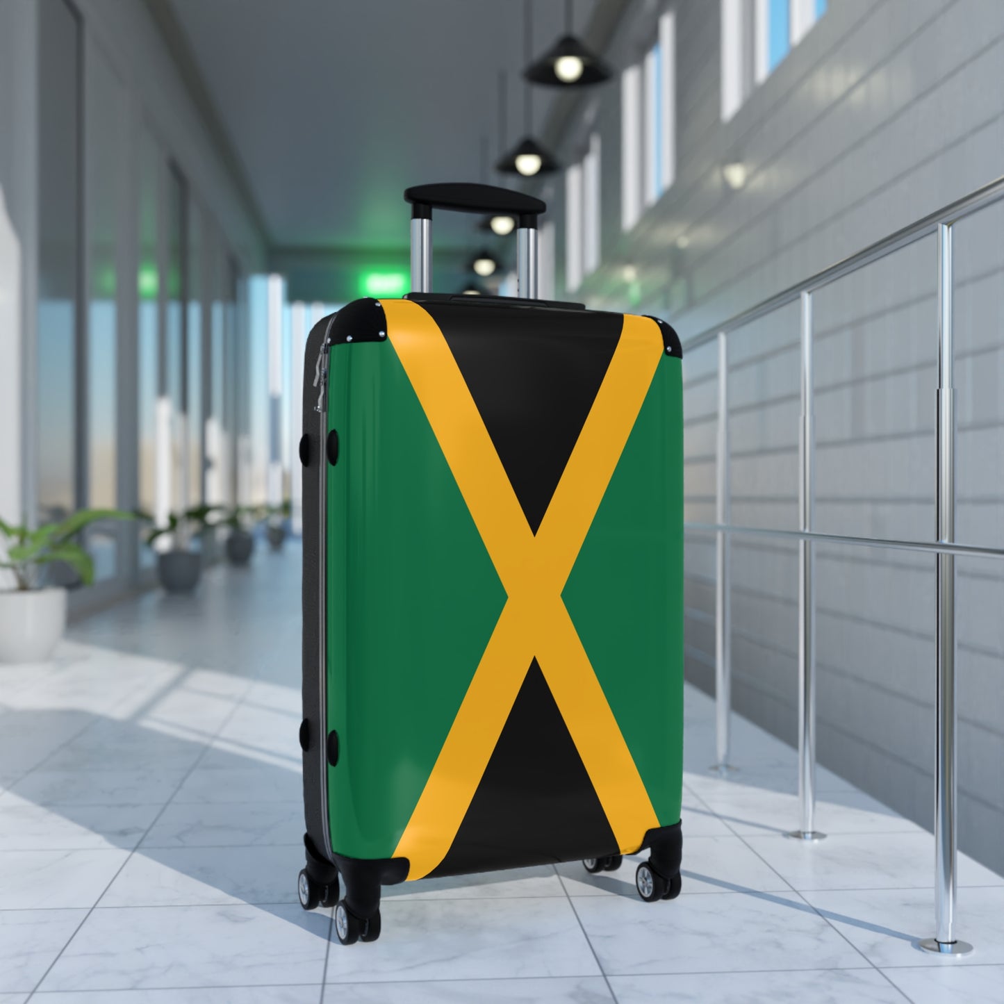Jamaica Flag Inspired Suitcase