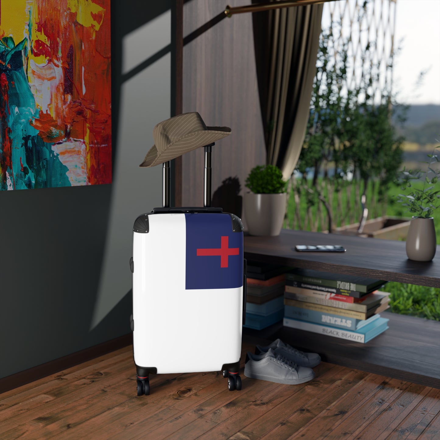 Christian Flag Inspired Suitcase