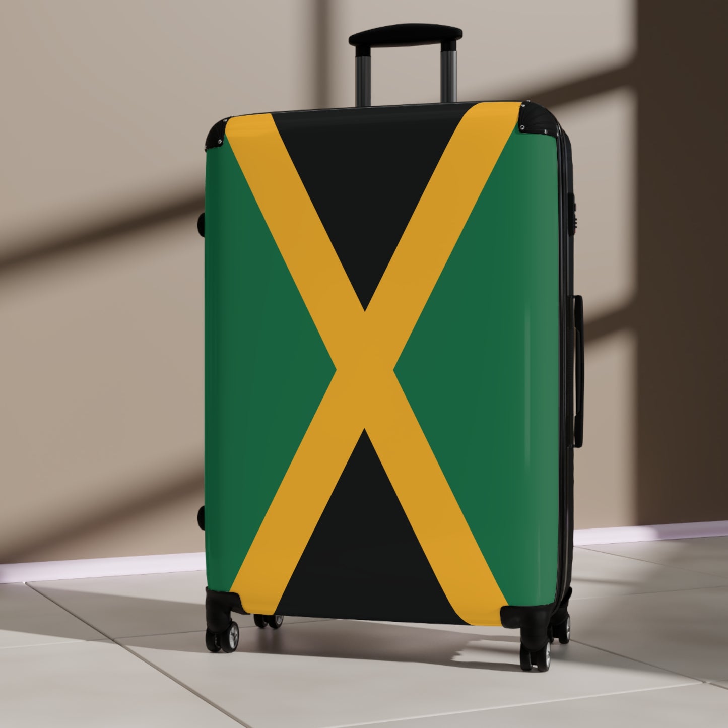 Jamaica Flag Inspired Suitcase