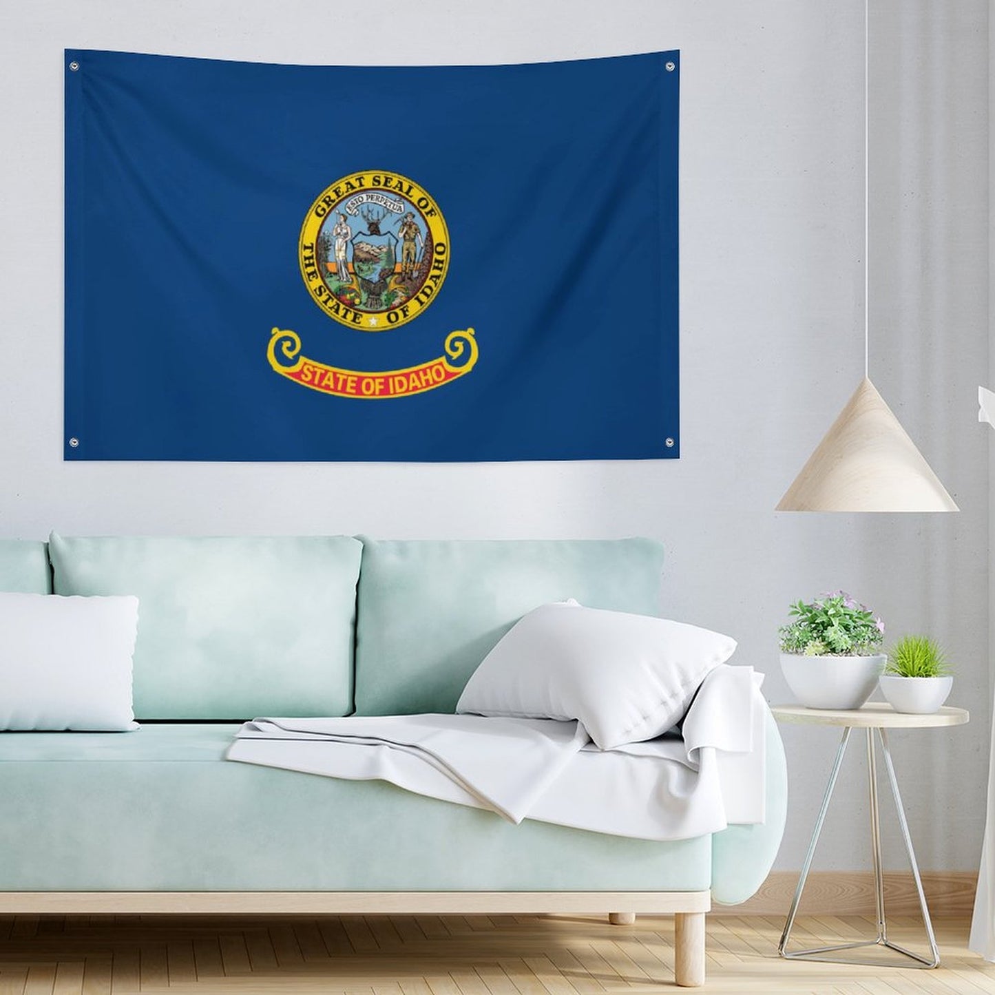 Idaho Flag Inspired Wall Mount Flag with Four Grommets (35x59 in)