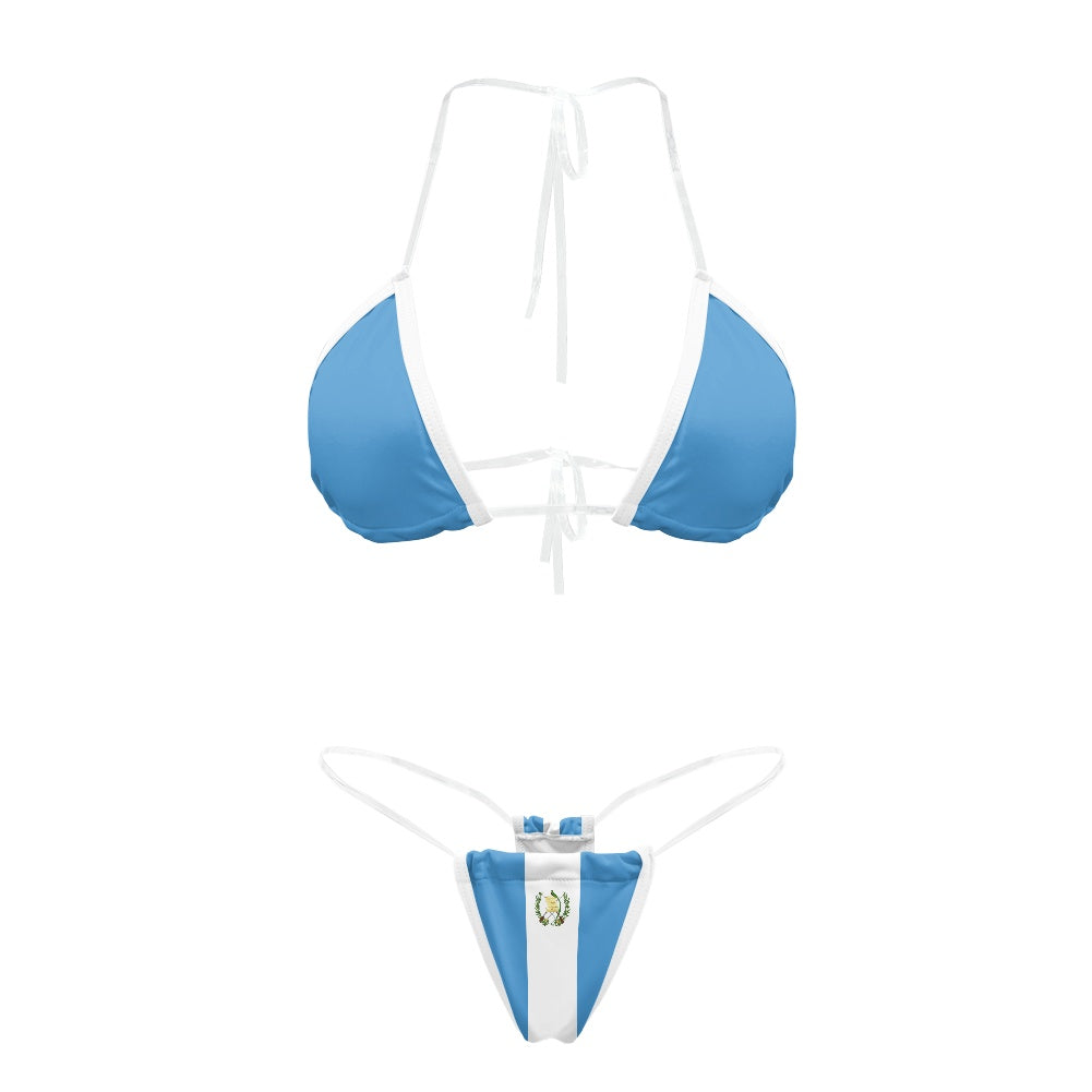 Guatemala Flag Inspired Transparent string bikini