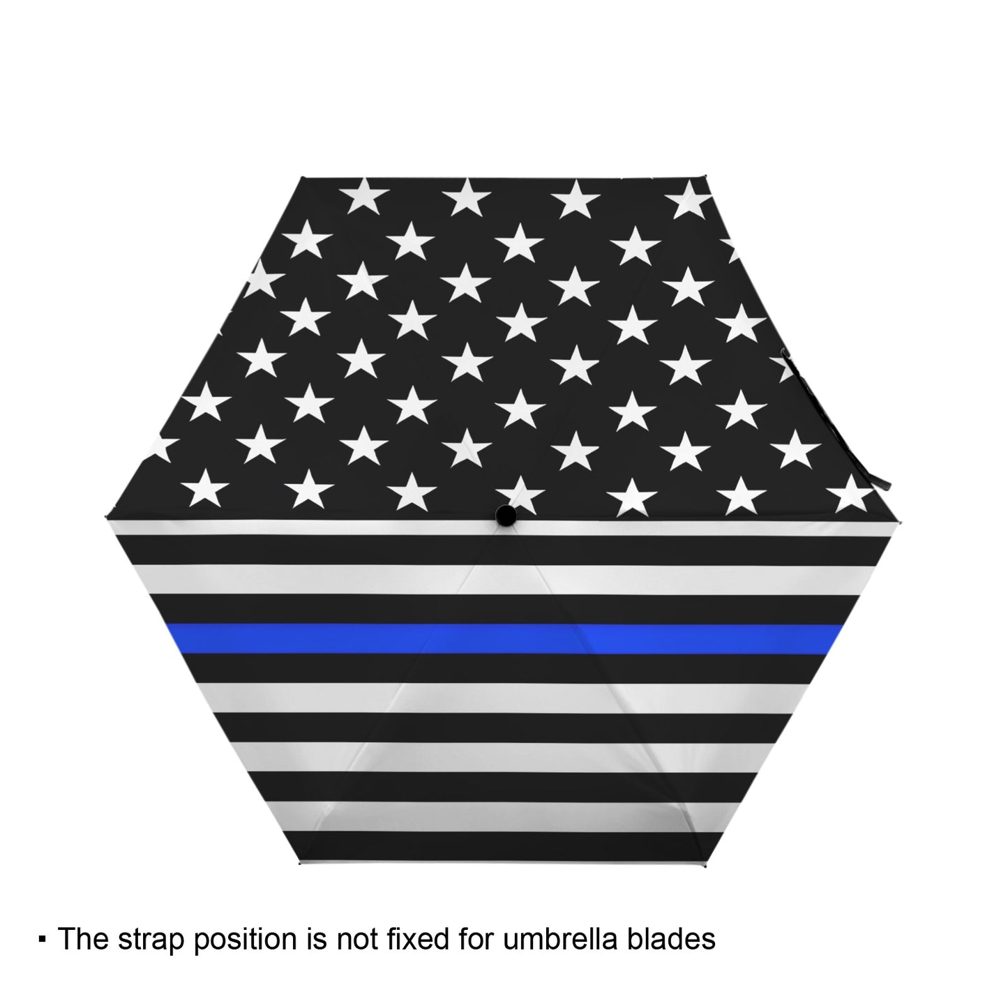 Thin Blue Line Flag Inspired Mini Compact Umbrella