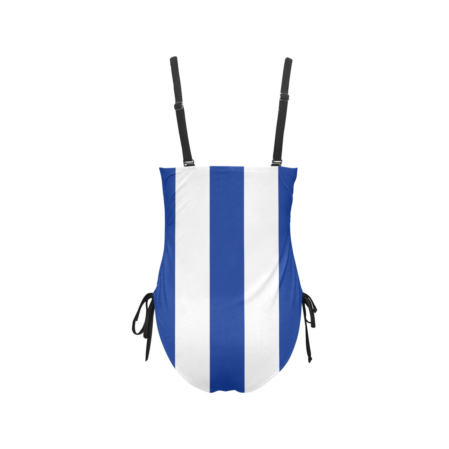 Cuba Flag Inspired Drawstring Side One-Piece Swimsuit