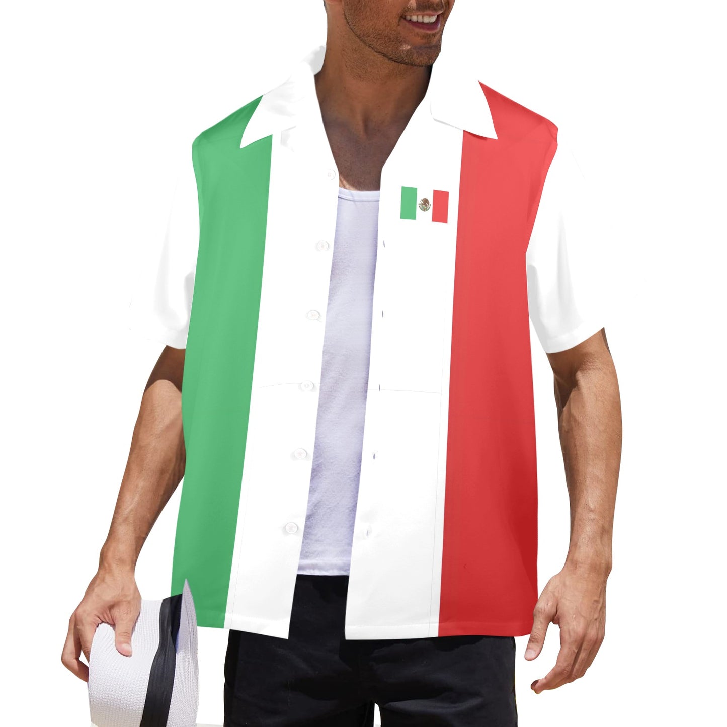 Mexico Flag Hawaiian Shirt (Made in USA)