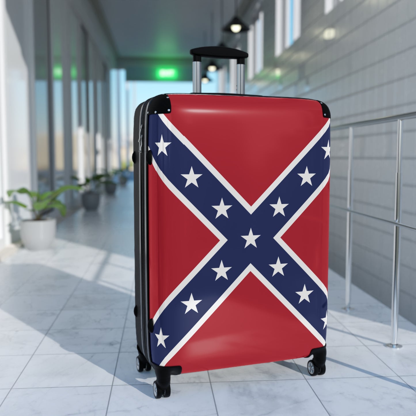 Confederate Battle Flag Inspired Suitcase