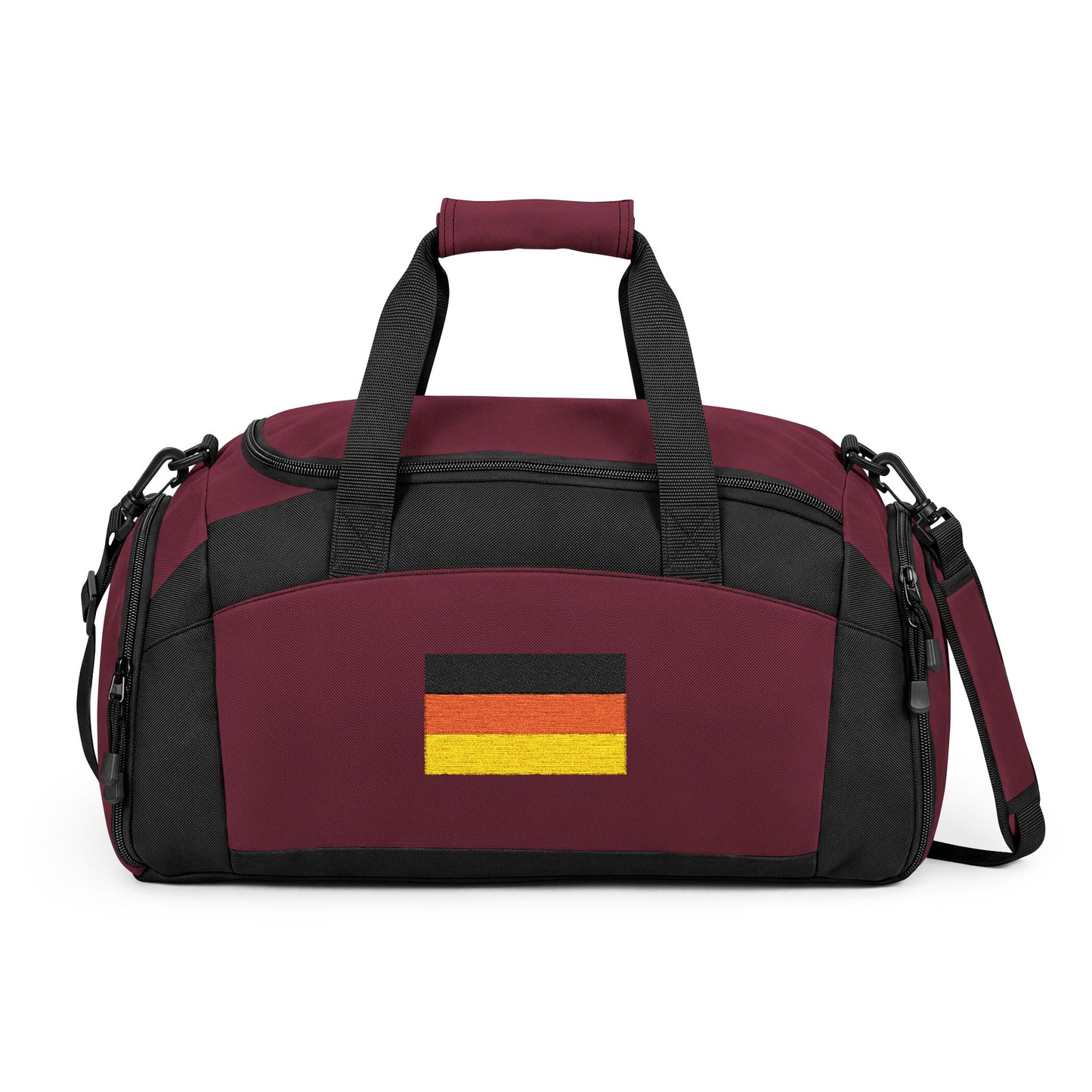 Germany Flag Gym Bag — Black Duffle with Embroidered Germany Flag