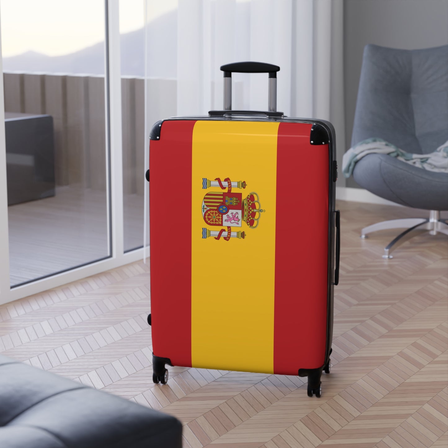 Spain Flag Inspired Suitcase
