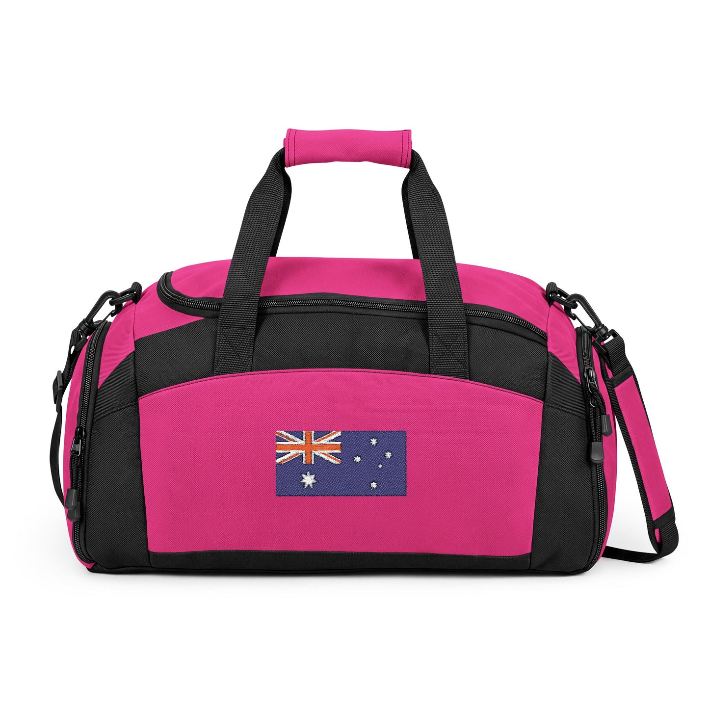 Australia Flag Gym Bag — Black Duffle with Embroidered Australia Flag