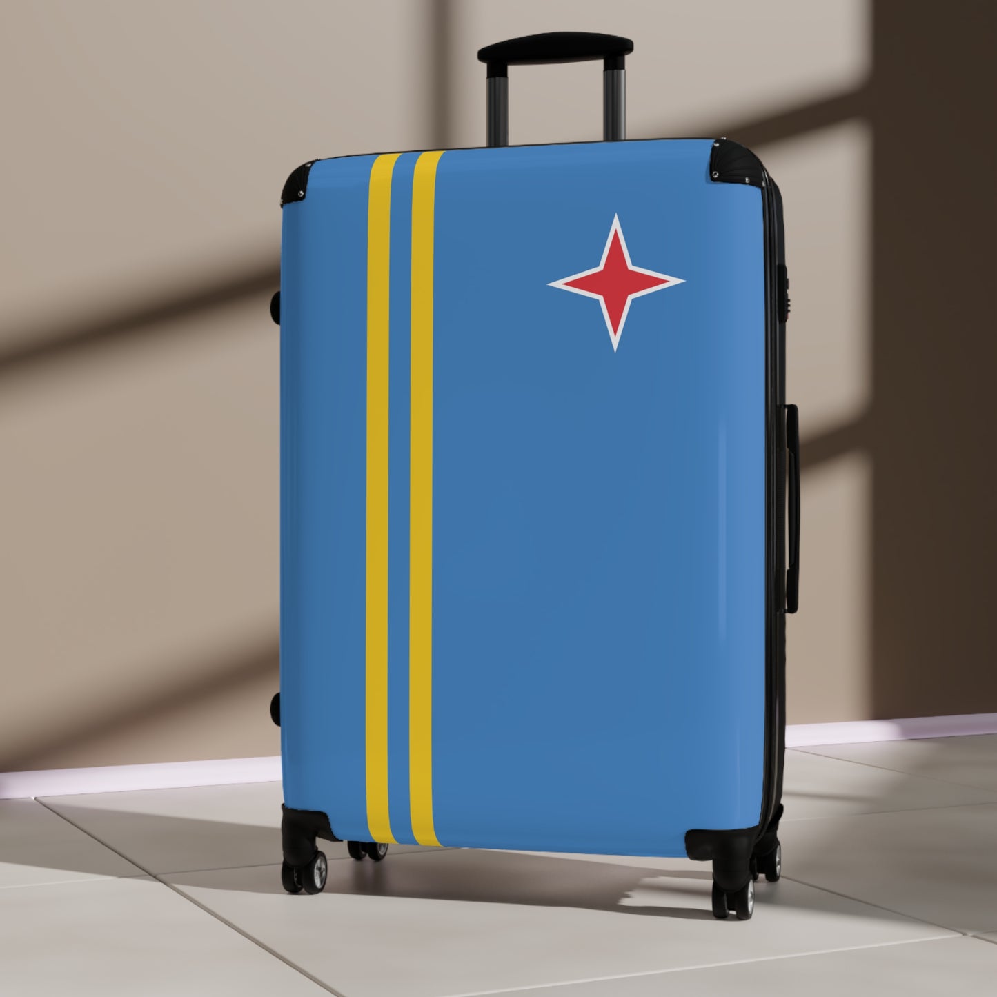 Aruba Flag Inspired Suitcase