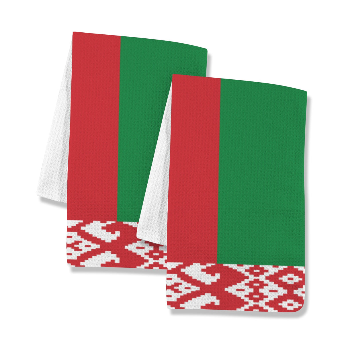 Belarus Flag Inspired Kitchen Towel 40X60cm (Pack of 2) | Printed In the USA