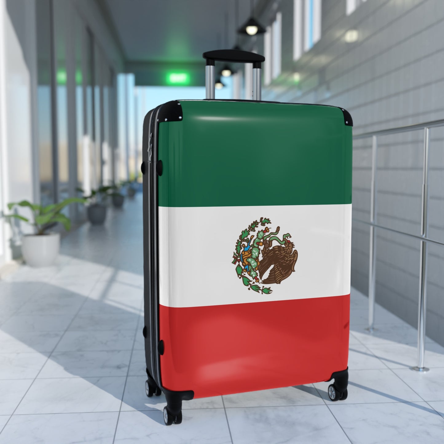 Mexico Flag Inspired Suitcase