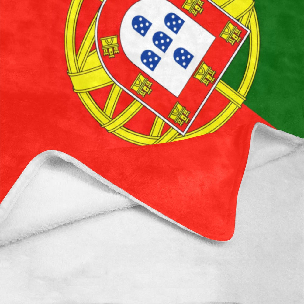 [Luv My Flag] cozy blanket with Portugal flag design.