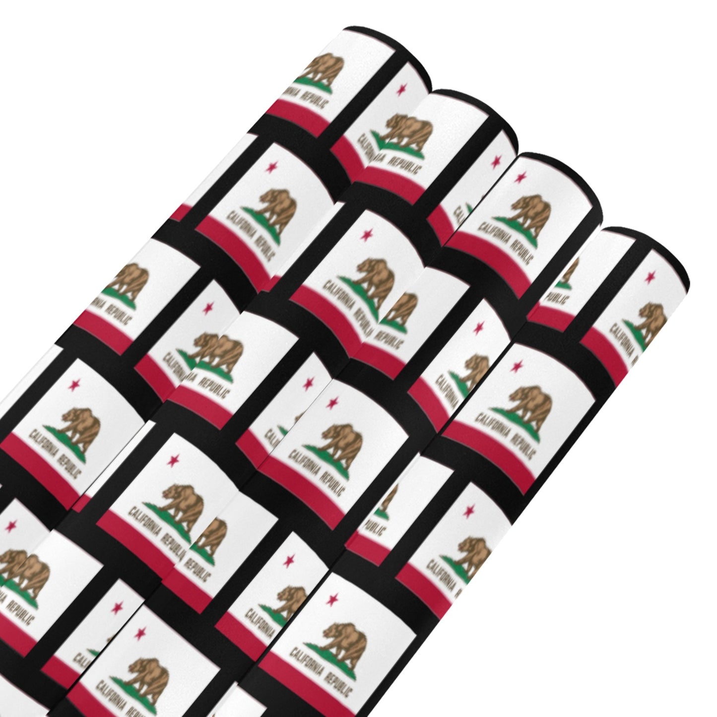 California Flag Inspired Custom Gift Wrapping Paper 58"x 22.5" (4 Rolls)