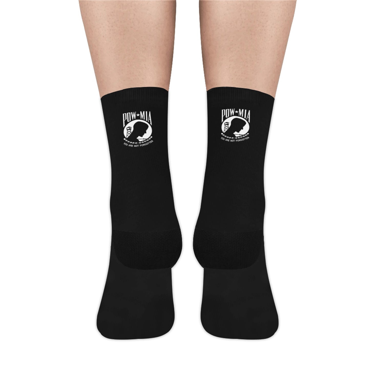 POW/MIA Flag Inspired Crew Socks | Ships from USA