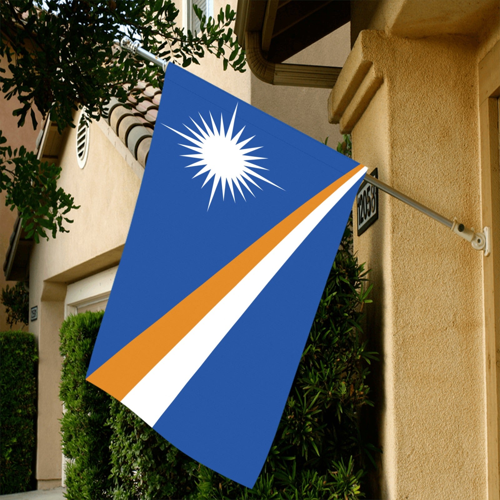[Luv My Flag] Marshall Islands flag displayed outside a house.