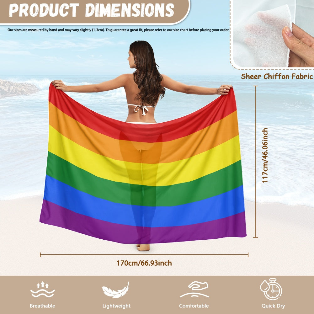 Rainbow Flag Inspired Bikini Cover-Up