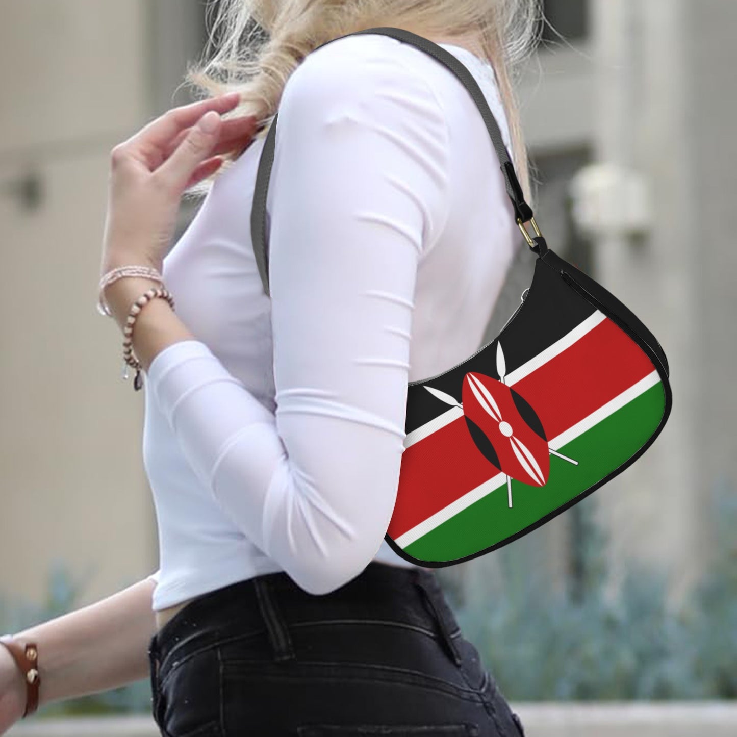 Kenya Flag Inspired Women's Shoulder Bag